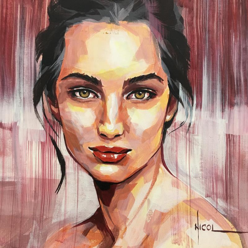 Painting Nicole by Vacaru Nicoleta  | Painting Figurative Portrait Oil