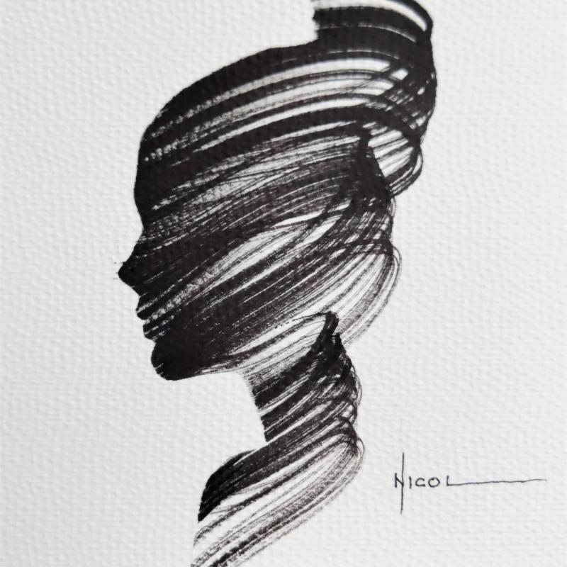 Painting Time X by Nicol | Painting Figurative Portrait Ink