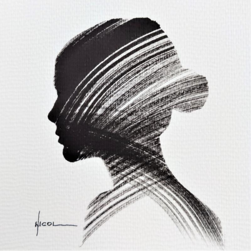 Painting Time III by Nicol | Painting Figurative Portrait Ink