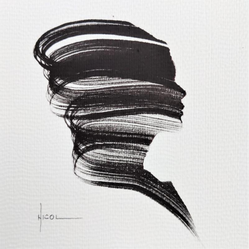 Painting Time II by Nicol | Painting Figurative Portrait Ink