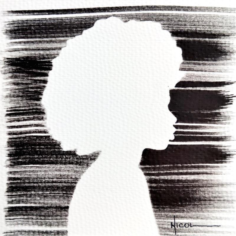 Painting Time VIII by Nicol | Painting Figurative Portrait Ink