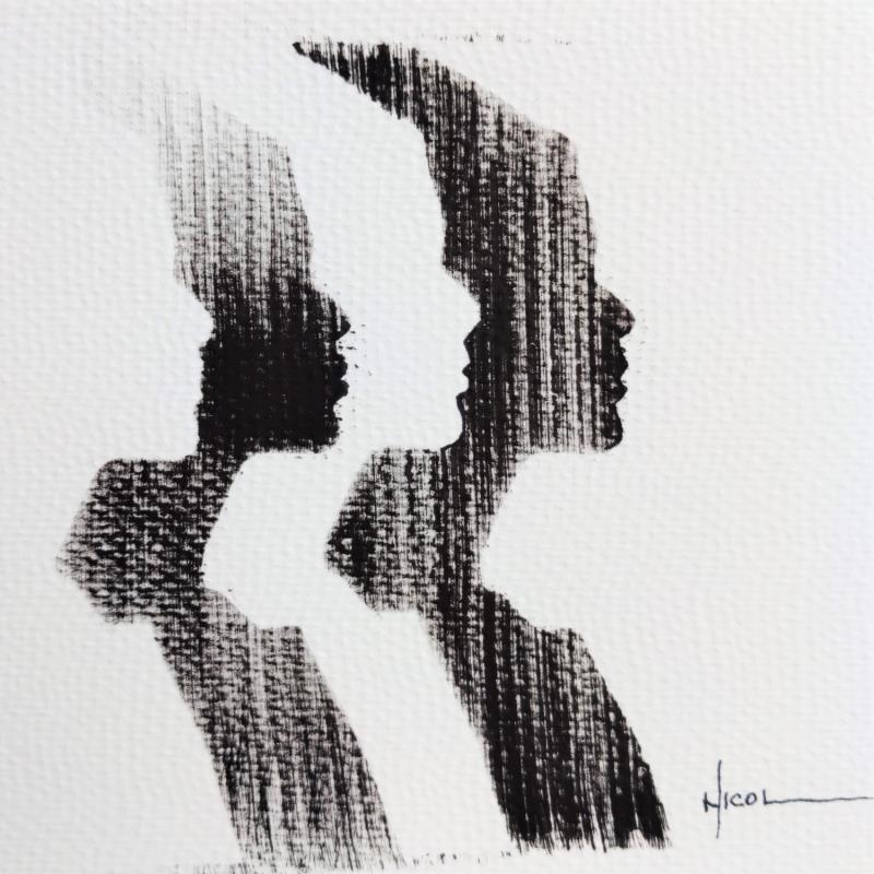 Painting Time VI by Nicol | Painting Figurative Portrait Ink