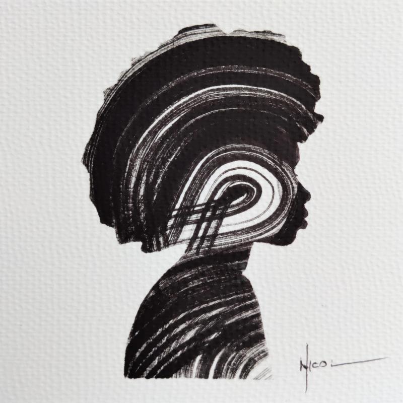 Painting Time XVII by Nicol | Painting Figurative Portrait Ink