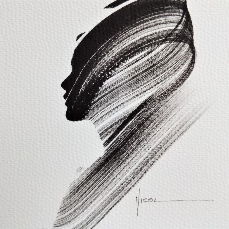 Painting Time XVI by Nicol | Painting Figurative Portrait Ink