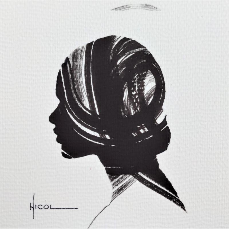 Painting Time XIV by Nicol | Painting Figurative Portrait Ink