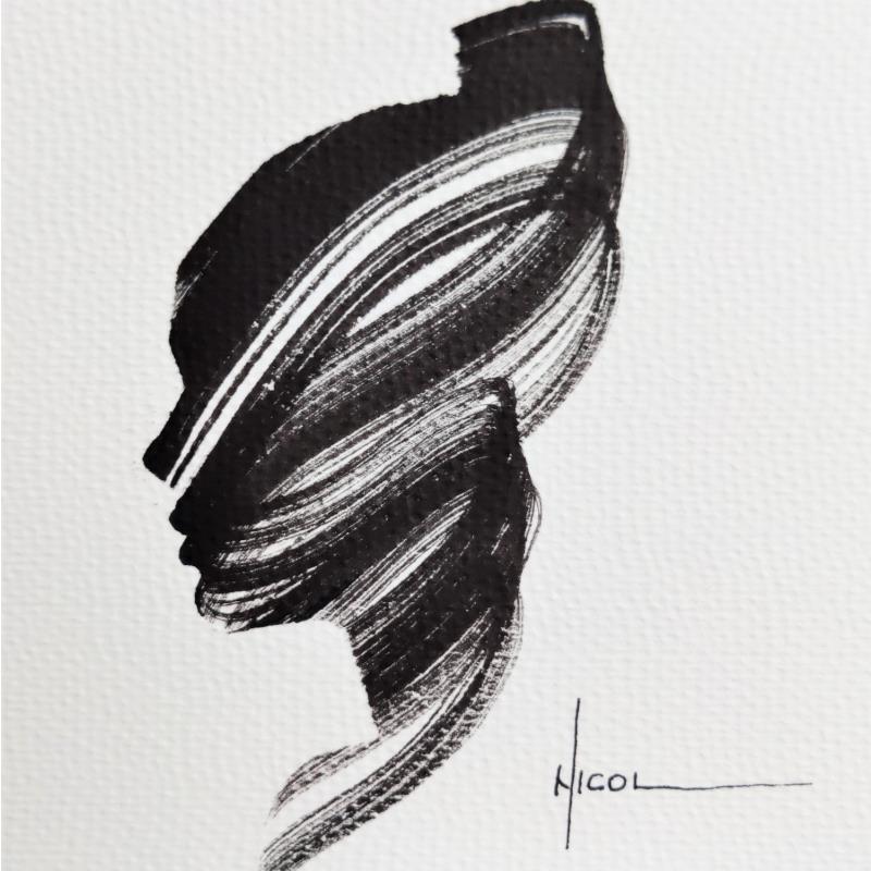Painting Time XI by Nicol | Painting Figurative Portrait Ink