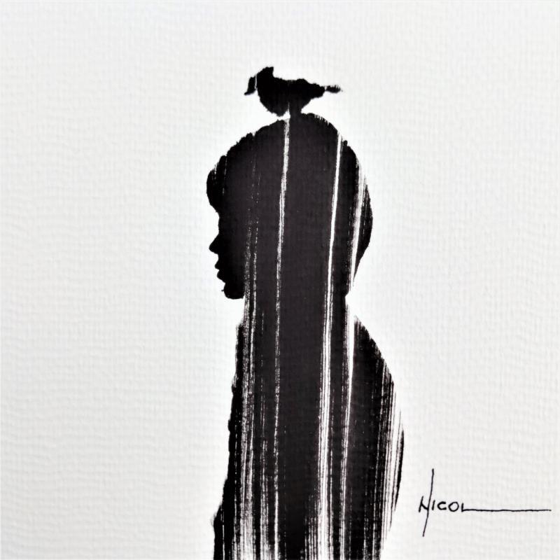 Painting Time XIII by Nicol | Painting Figurative Portrait Ink