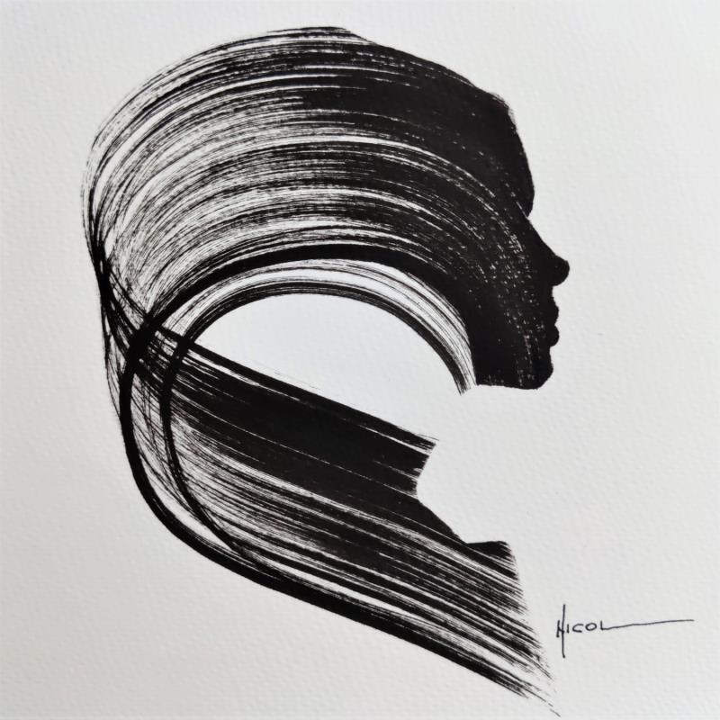 Painting Time XXIII by Nicol | Painting Figurative Portrait Ink