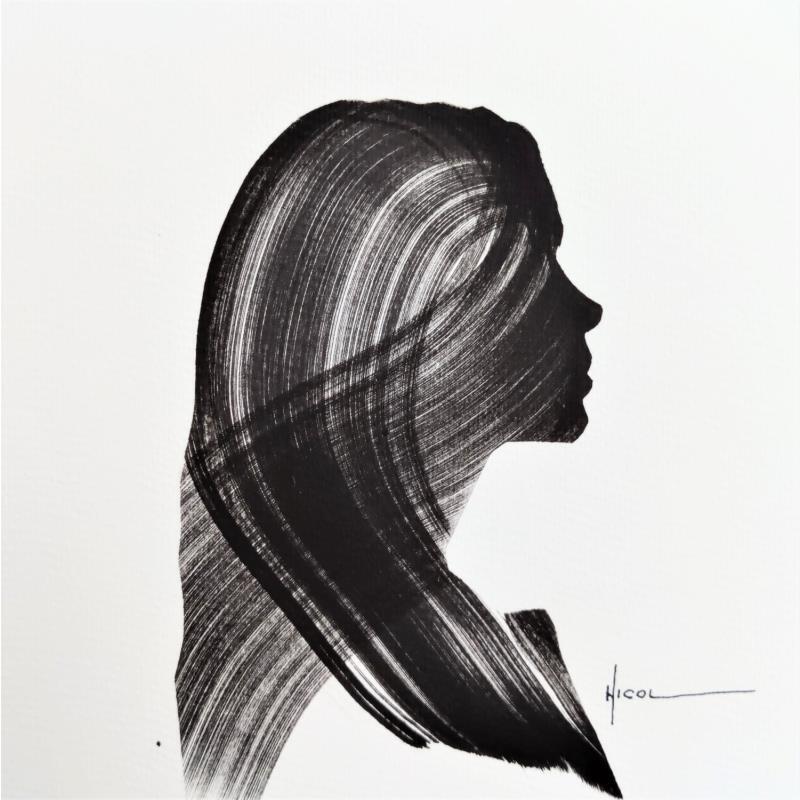 Painting Time XXVIII by Nicol | Painting Figurative Portrait Ink