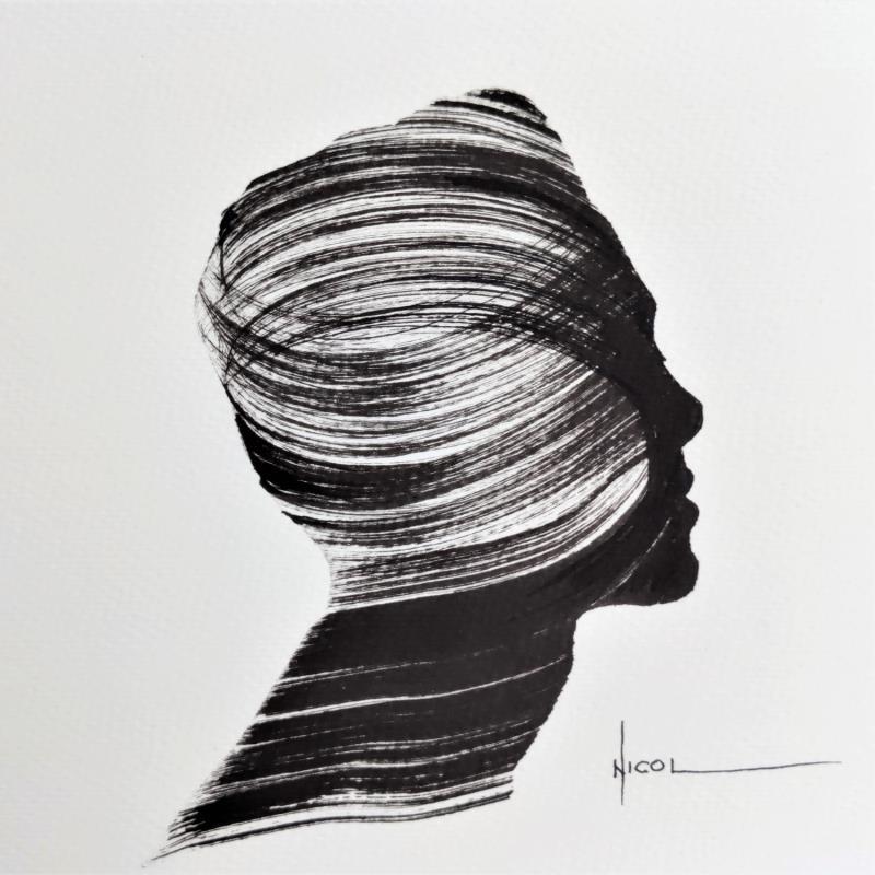 Painting Time XXXII by Nicol | Painting Figurative Portrait Ink