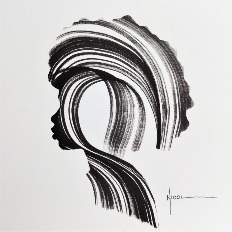 Painting Time XXXIII by Nicol | Painting Figurative Portrait Ink