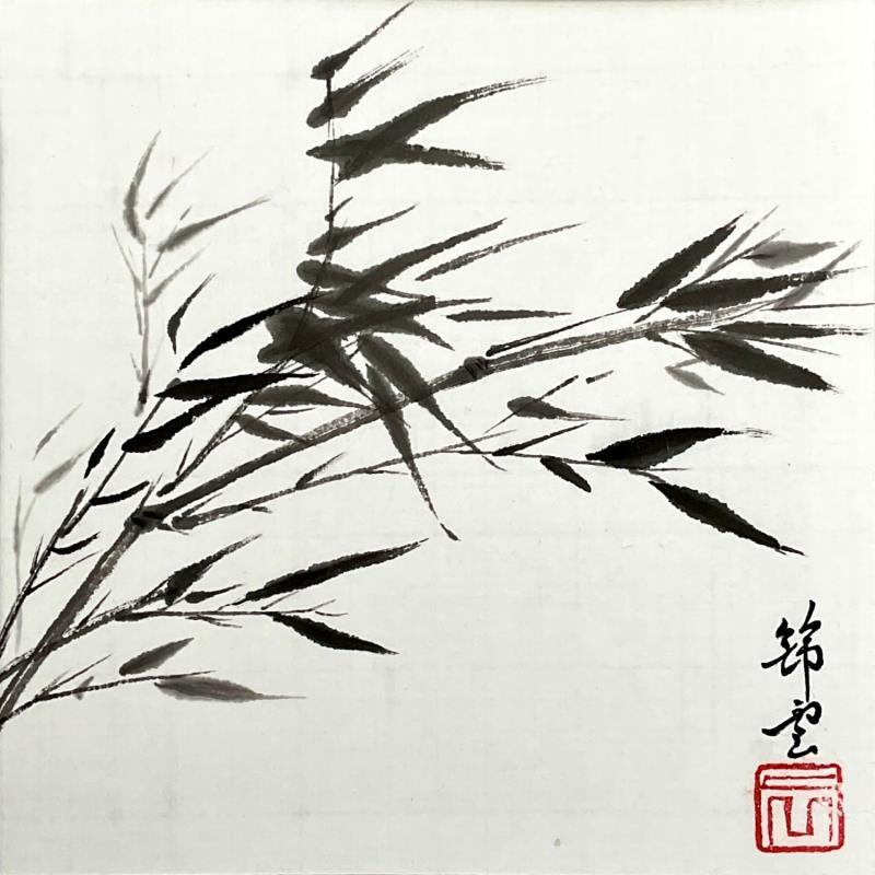 Gemälde Bambous dans le vent von Tayun | Gemälde Figurativ Natur Tinte