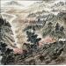Peinture Rivière en automne par Tayun | Tableau Figuratif Paysages Nature Aquarelle Encre