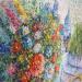 Painting Le bouquet de Montmartre by Dessapt Elika | Painting Impressionism Acrylic Sand