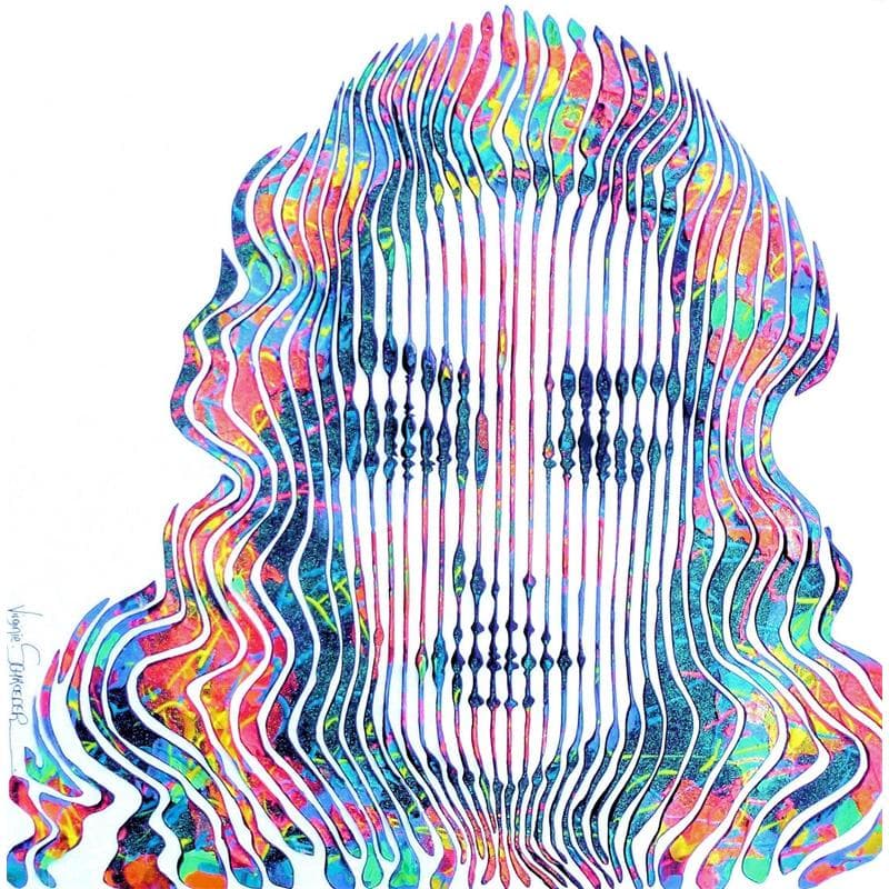 Peinture Daenerys Targaryen la force et le courage par Schroeder Virginie | Tableau Pop Art Mixte icones Pop