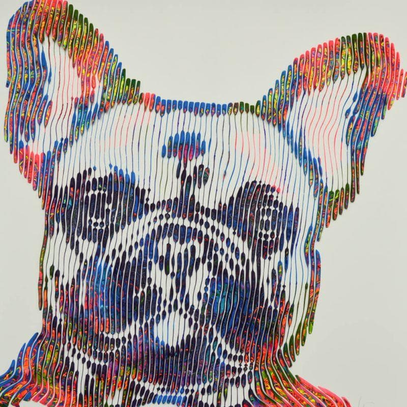 Painting Ma boule d'amour mon frenchy bouldogue by Schroeder Virginie | Painting Pop art Acrylic Pop icons