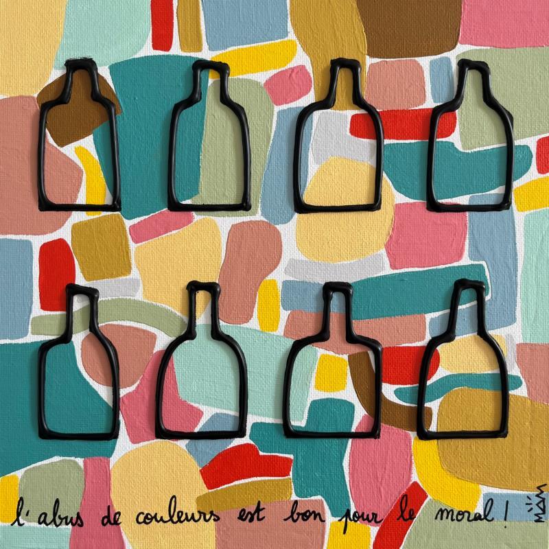 Painting C’EST BON POUR LE MORAL by Mam | Painting Pop-art Society Pop icons Still-life Acrylic