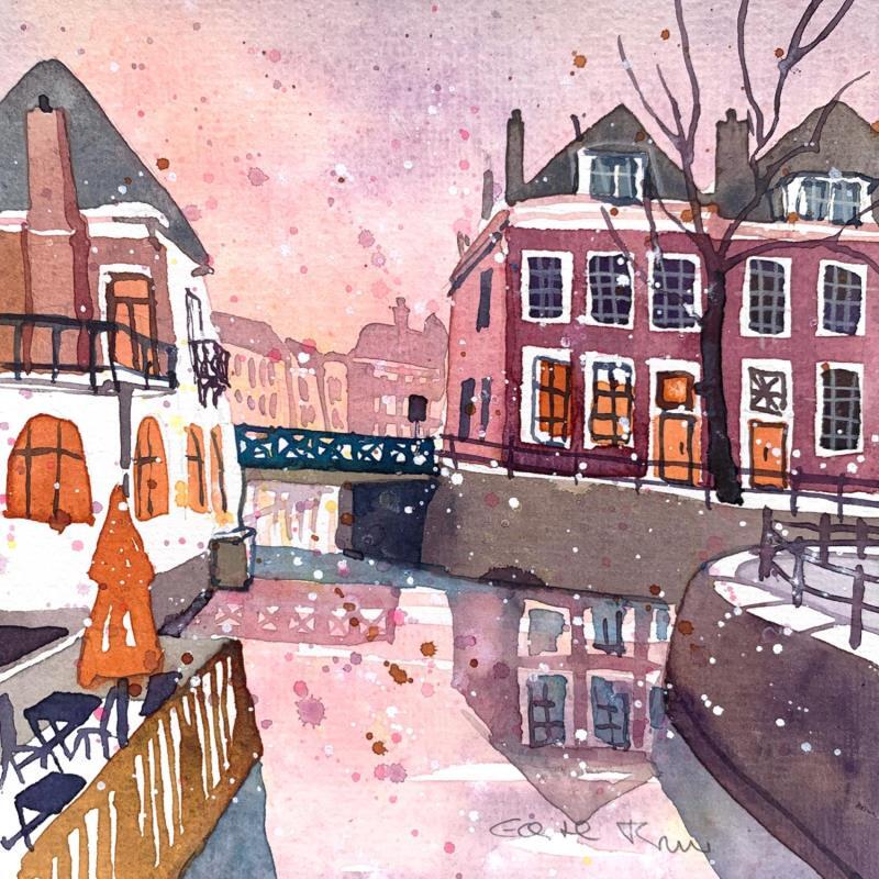 Painting NO.  23146  THE HAGUE  SMIDSWATER by Thurnherr Edith | Painting Subject matter Watercolor Urban