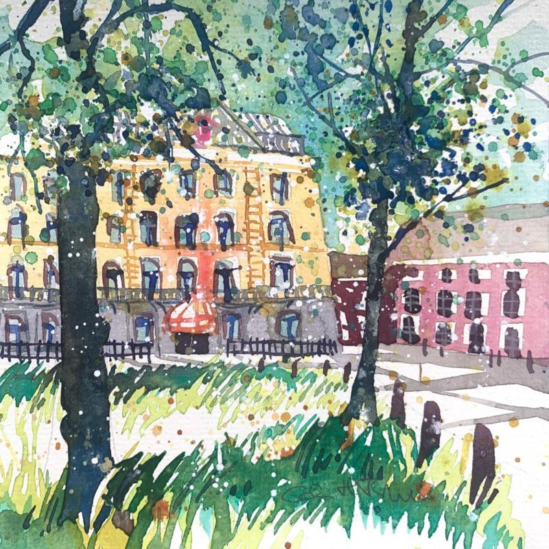 Painting NO.  23147  THE HAGUE  HOTEL DES INDÈS by Thurnherr Edith | Painting Subject matter Watercolor Urban