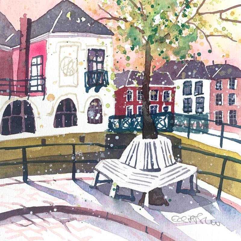Painting NO.  23148  THE HAGUE  HOOI STRAAT by Thurnherr Edith | Painting Subject matter Watercolor Urban