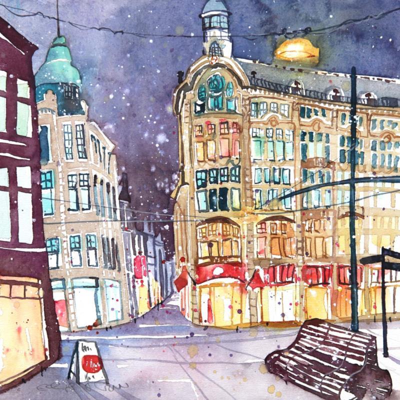 Painting NO.  23156  THE HAGUE  LANGE POTEN by Thurnherr Edith | Painting Subject matter Urban Watercolor