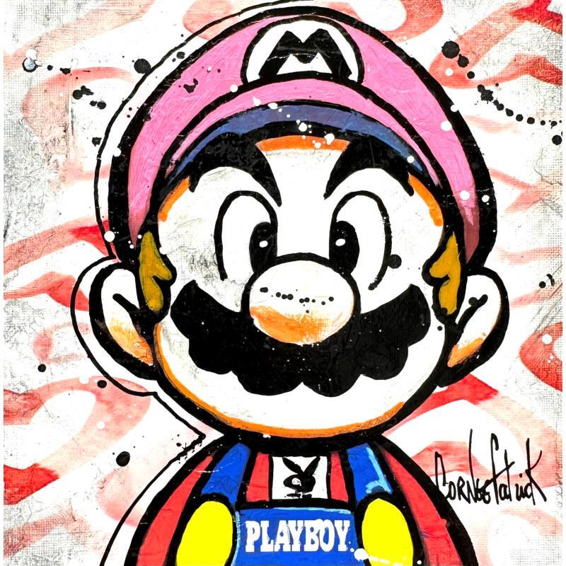 Peinture Mario, playboy par Cornée Patrick | Tableau Pop-art Graffiti, Huile