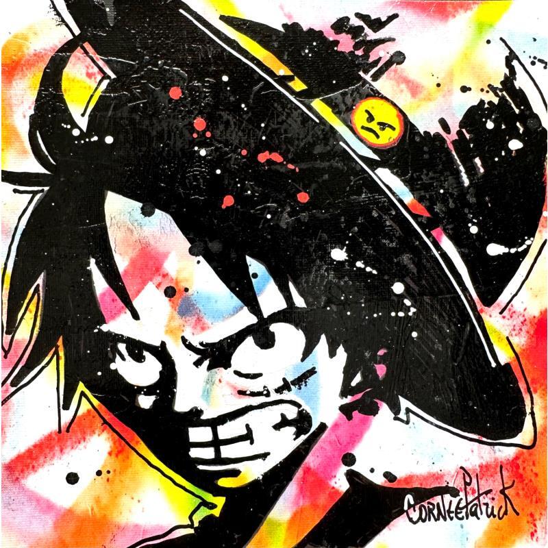 Peinture One piece, Luffy par Cornée Patrick | Tableau Pop-art Graffiti, Huile