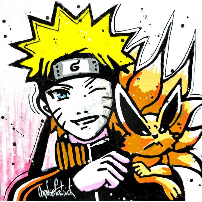 Peinture Naruto et Kurama par Cornée Patrick | Tableau Pop-art Graffiti, Huile