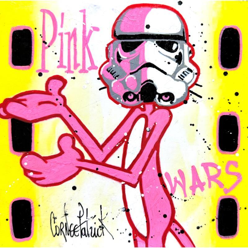 Painting La Panthère rose, pink wars by Cornée Patrick | Painting Pop-art Graffiti, Oil Pop icons