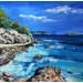 Painting Balade au bord de la mer by Rey Ewa | Painting Figurative Landscapes Acrylic