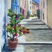 Painting le laurier rose by Alice Roy | Painting Figurative Architecture Oil Acrylic