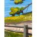 Peinture Les barrières devant la dune par Alice Roy | Tableau Figuratif Marine Nature Huile
