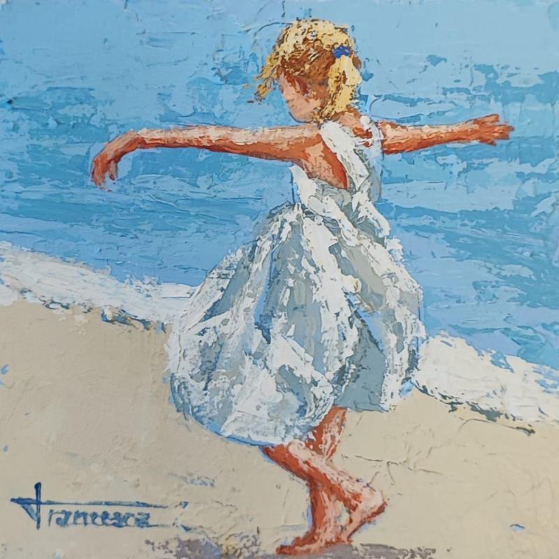 Painting CON AIRE by Escobar Francesca | Painting Figurative Acrylic Child