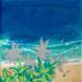 Gemälde Plage de l'aigle Aruba von Aurélie Lafourcade painter | Gemälde Figurativ Marine Minimalistisch Acryl Harz