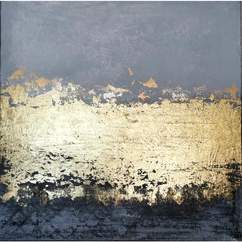 Painting In harmony by Dravet Brigitte | Painting Abstract Acrylic, Gold leaf Minimalist
