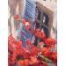 Peinture French Riviera Window par Brooksby | Tableau Figuratif Paysages Architecture Huile