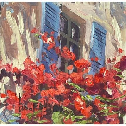 Painting French Riviera Window by Brooksby | Painting Figurative Oil Architecture, Landscapes