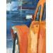 Gemälde Deux Chevaux Orange von Brooksby | Gemälde Figurativ Urban Alltagsszenen Öl