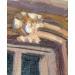 Gemälde Parisian Window: Flower Power von Brooksby | Gemälde Figurativ Landschaften Architektur Öl