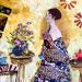 Gemälde 98.9 von Romanelli Karine | Gemälde Figurativ Alltagsszenen Acryl Collage Posca Blattgold