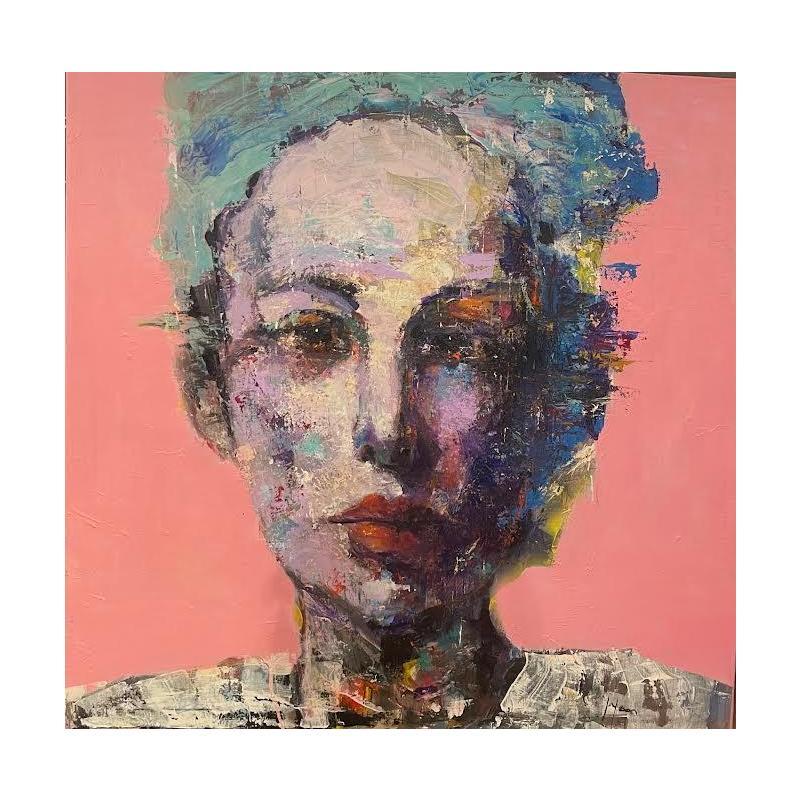 Peinture Pink portrait par Yavru Irfan | Tableau Figuratif Huile Portraits