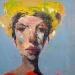 Painting Red and Blue by Yavru Irfan | Painting Figurative Portrait Oil
