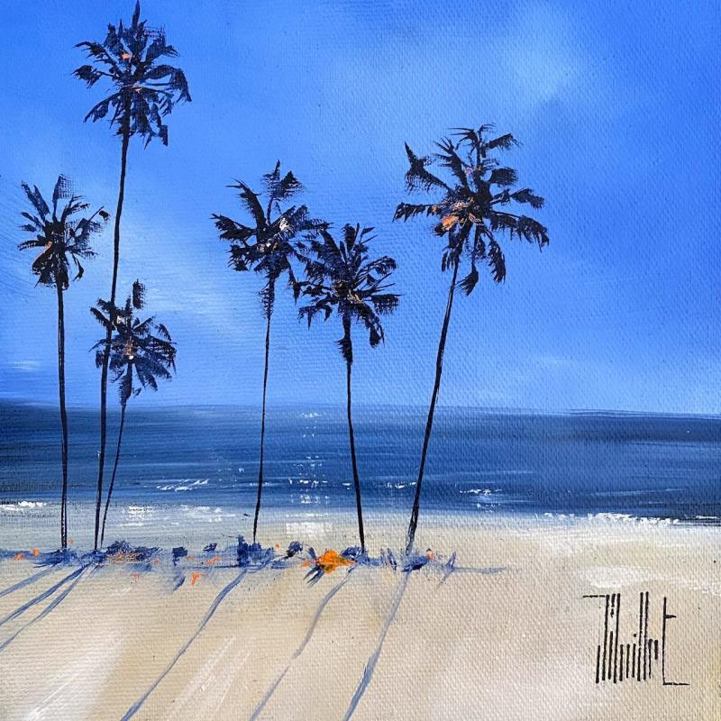 Painting Santa Monica beach by Guillet Jerome | Painting Figurative Oil