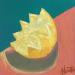 Painting Citron by Coueffic Sébastien | Painting Figurative Still-life Oil
