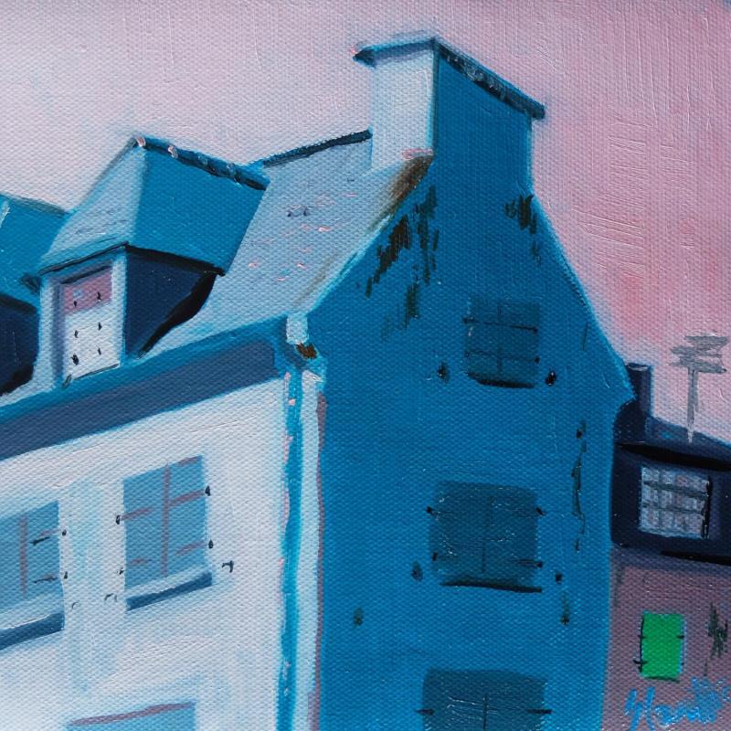 Painting Blue house by Coueffic Sébastien | Painting Realism Oil Pop icons