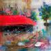 Painting Café Amour by Solveiga | Painting Impressionism Architecture Acrylic