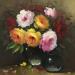 Painting So flores by Chico Souza | Painting Figurative Still-life Oil