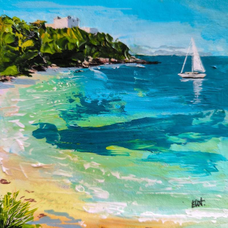 Painting Porquerolles by Rey Ewa | Painting Figurative Acrylic Landscapes