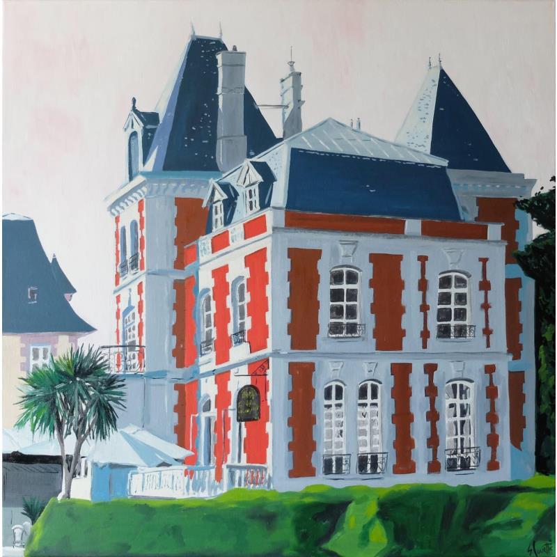 Painting La villa Margaret by Coueffic Sébastien | Painting Figurative Oil Architecture