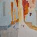 Painting Le couple by Tomàs | Painting Abstract Urban Life style Oil